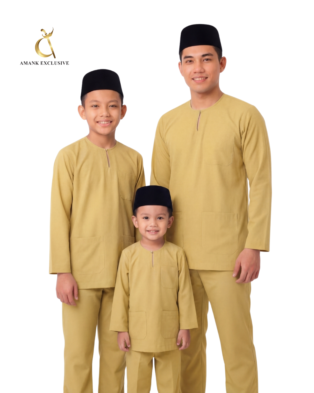 Men's Baju Melayu Teluk Belanga Set