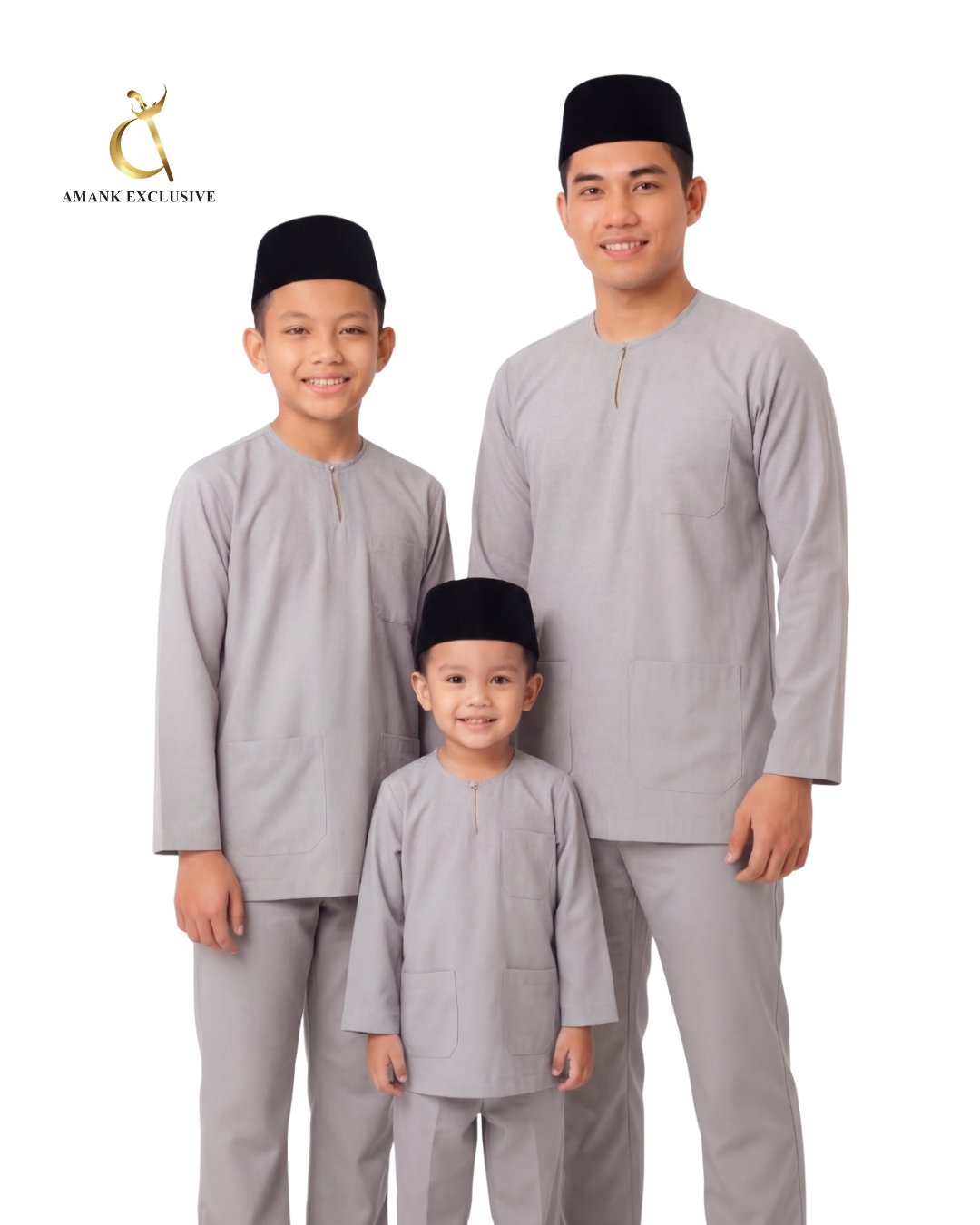 Men's Baju Melayu Teluk Belanga Set