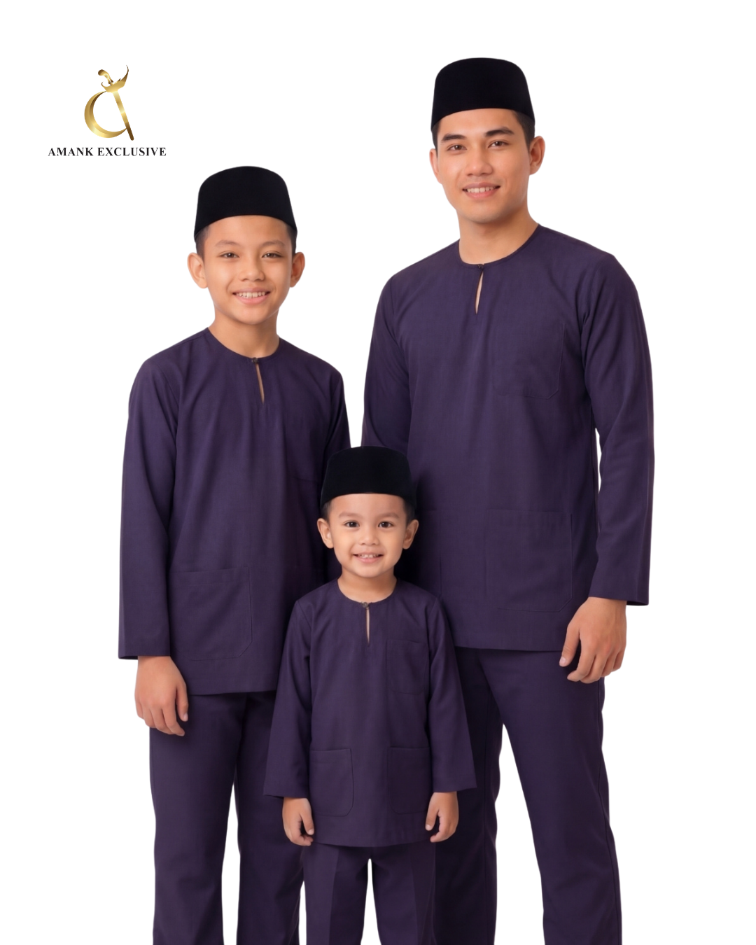 Men's Baju Melayu Teluk Belanga Set