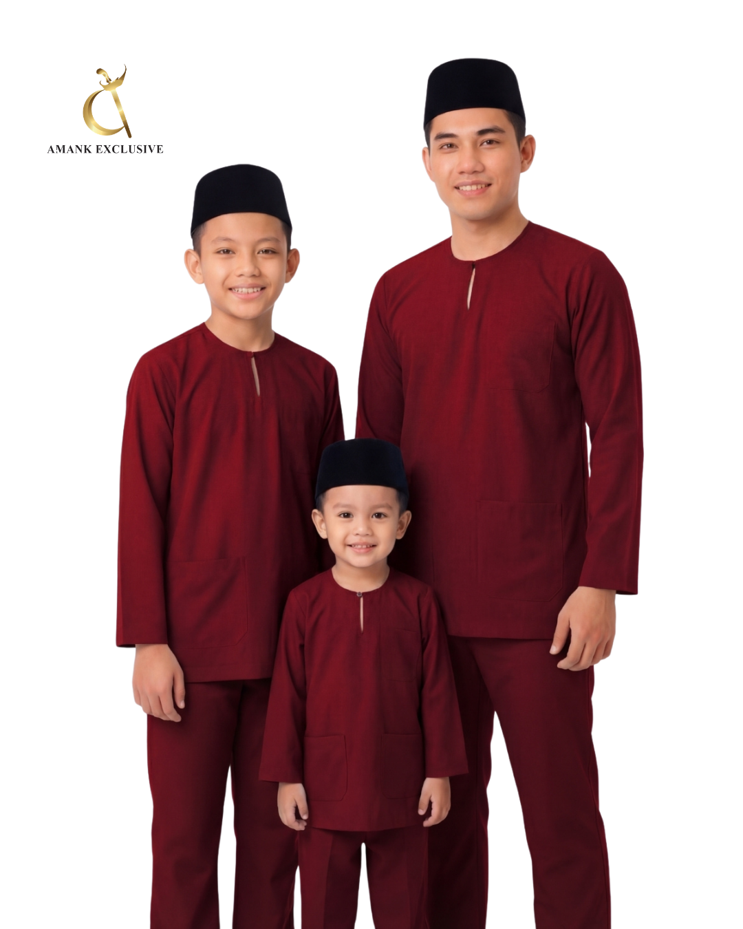 Men's Baju Melayu Teluk Belanga Set