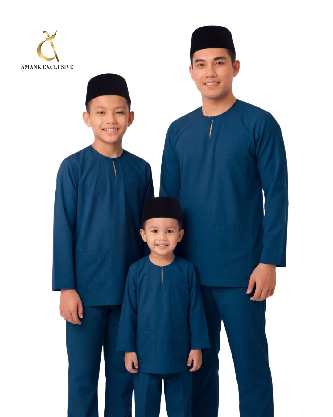 Men's Baju Melayu Teluk Belanga Set