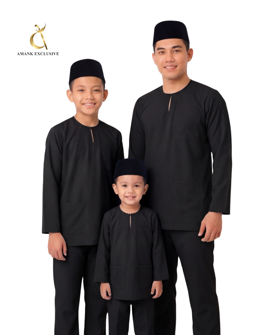 Men's Baju Melayu Teluk Belanga Set