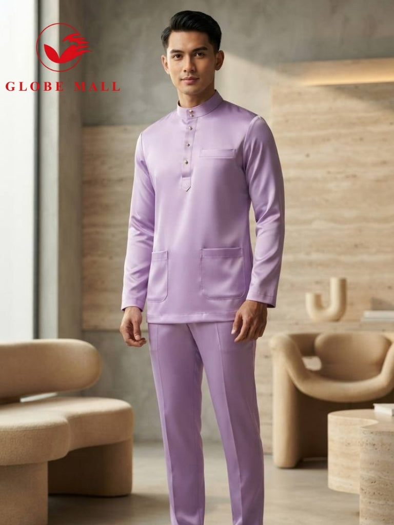 Aryan Premium Slim-Fit Baju Melayu Set