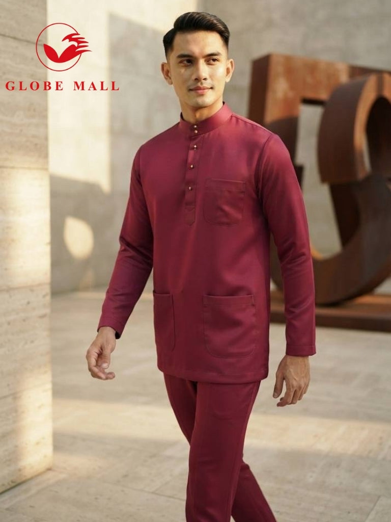 Aryan Premium Slim-Fit Baju Melayu Set