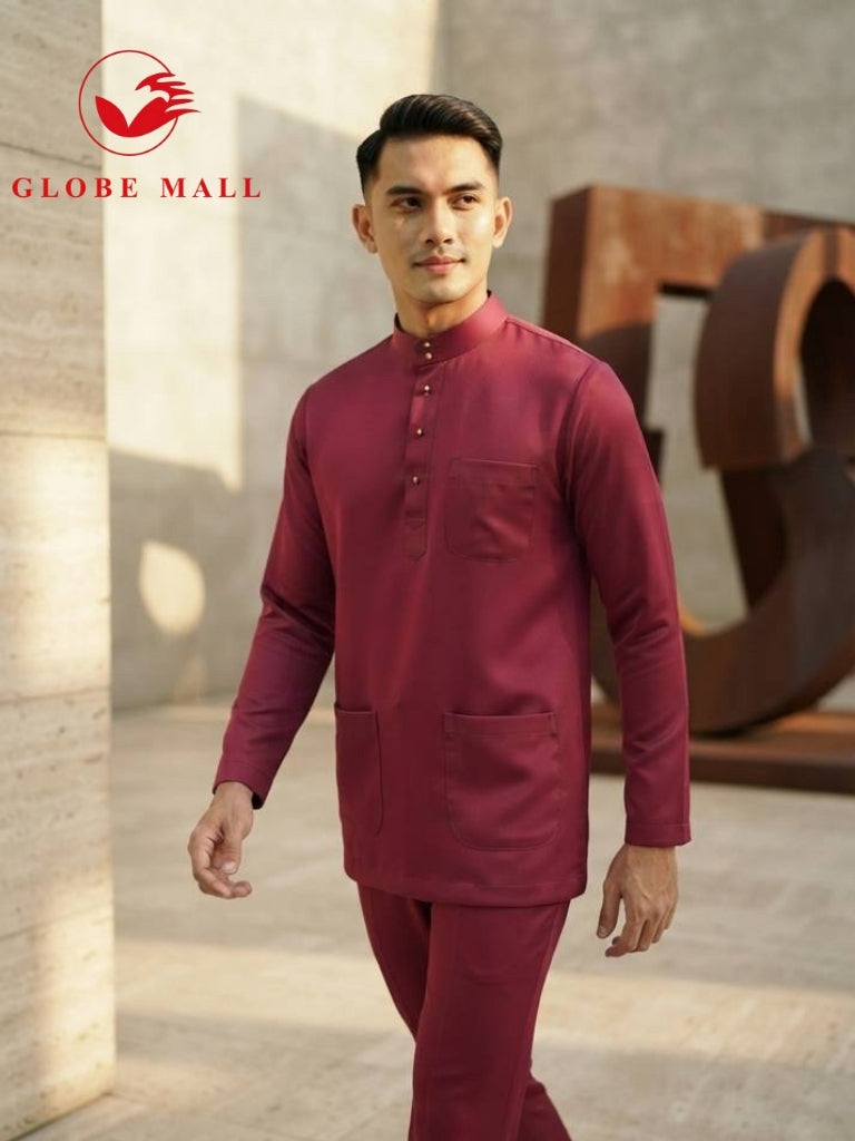 Aryan Premium Slim-Fit Baju Melayu Set