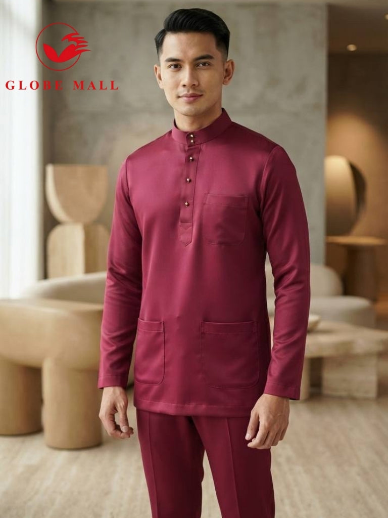 Aryan Premium Slim-Fit Baju Melayu Set