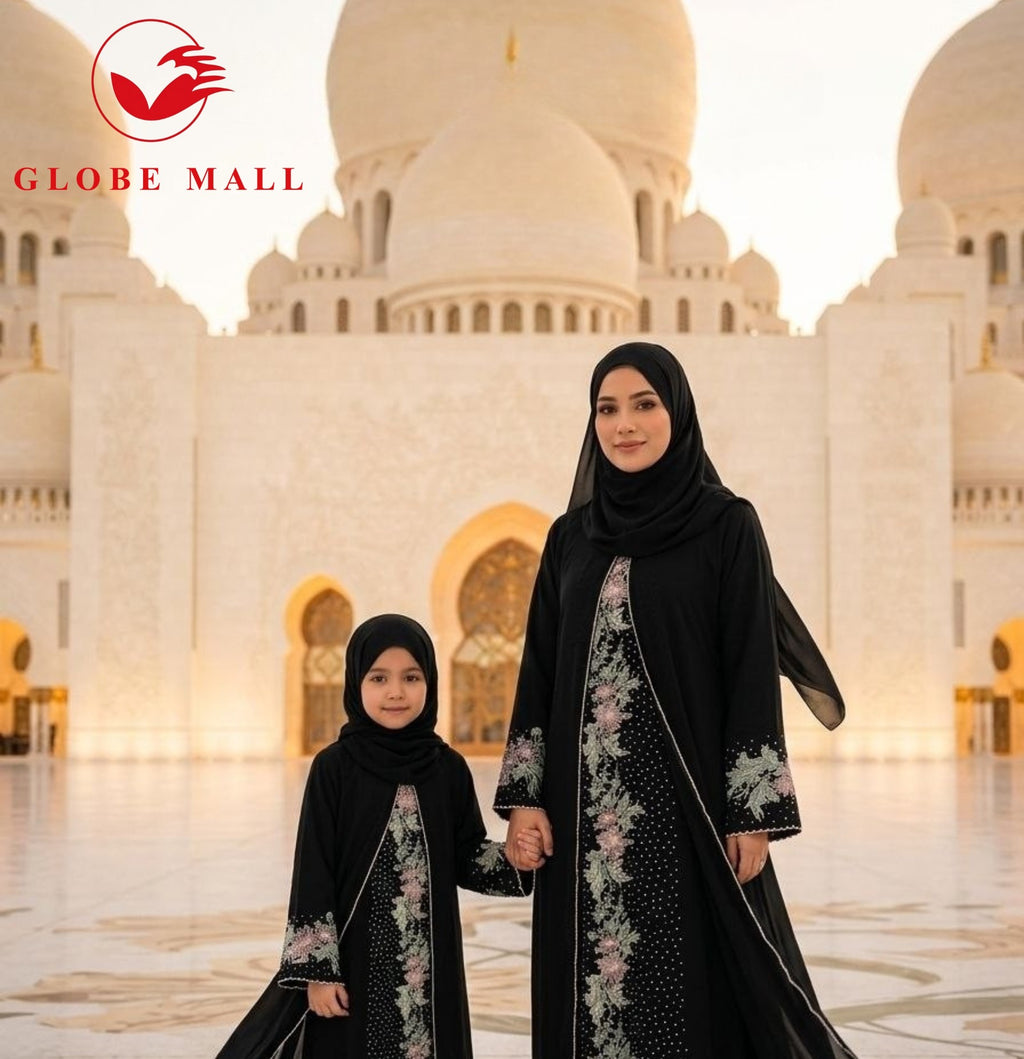 Malika Embroidered Luxe Jubah Set