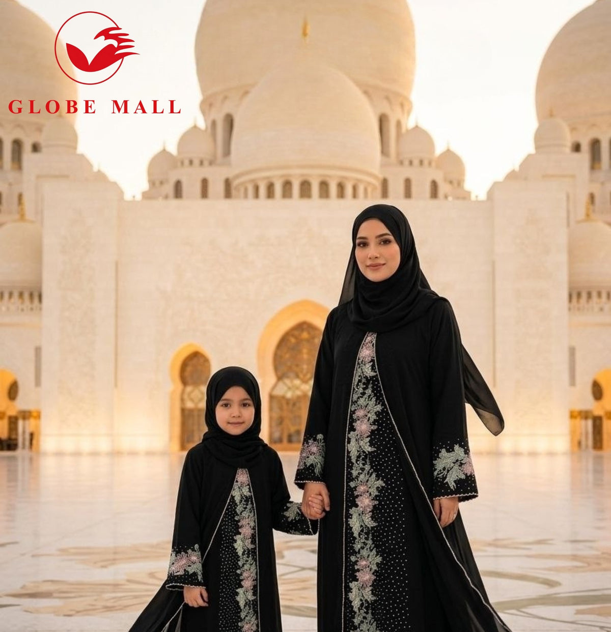Malika Embroidered Luxe Jubah Set