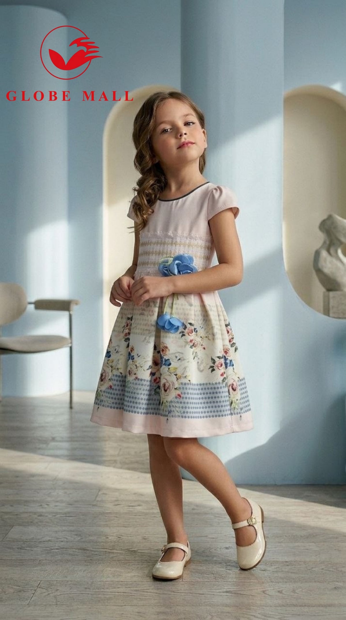 Sweet Butterfly Floral Day Dress
