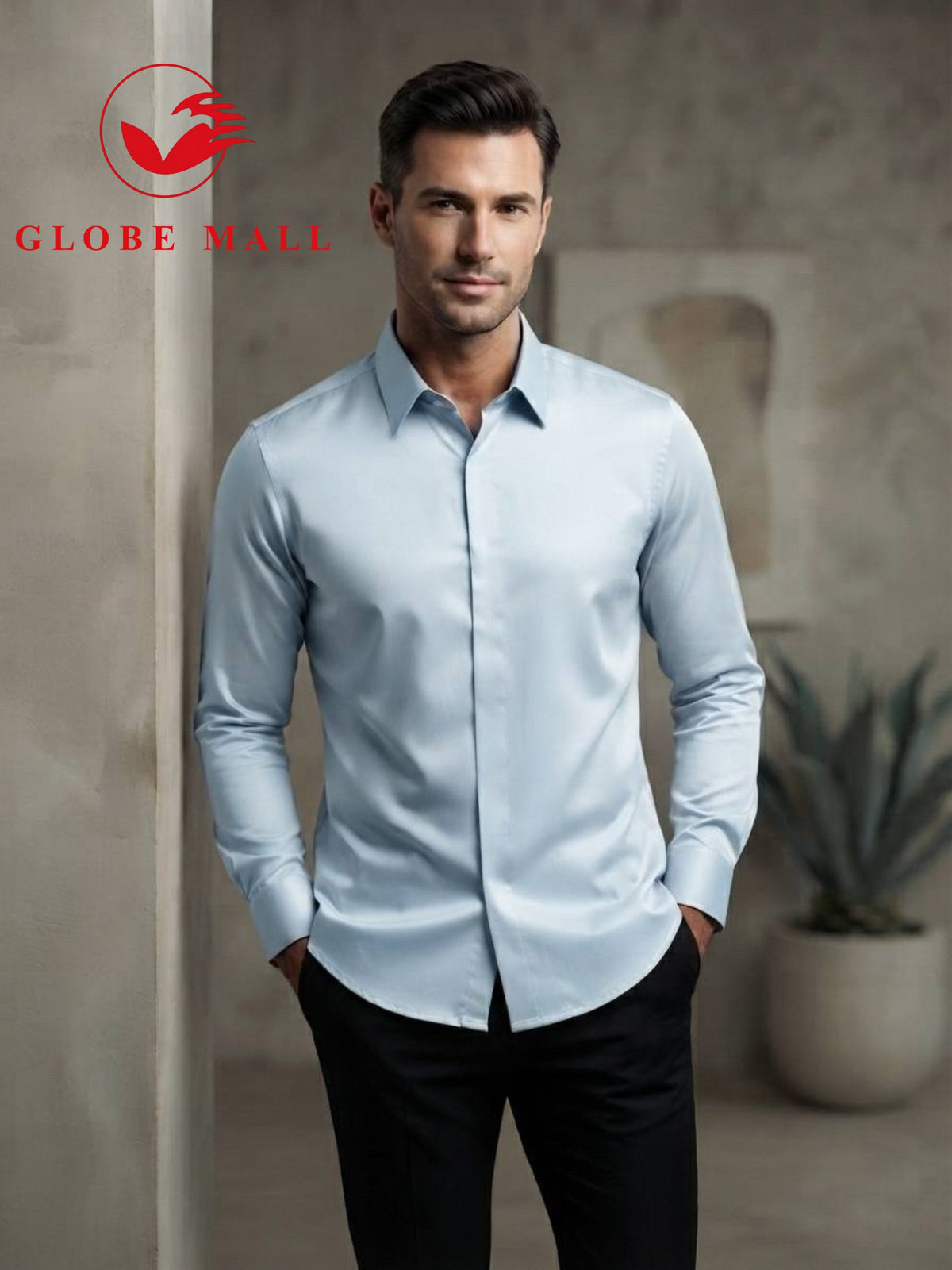 Men's Long Sleeve Button-Down Oxford Shirt