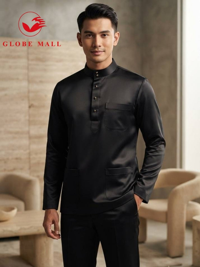Aryan Premium Slim-Fit Baju Melayu Set