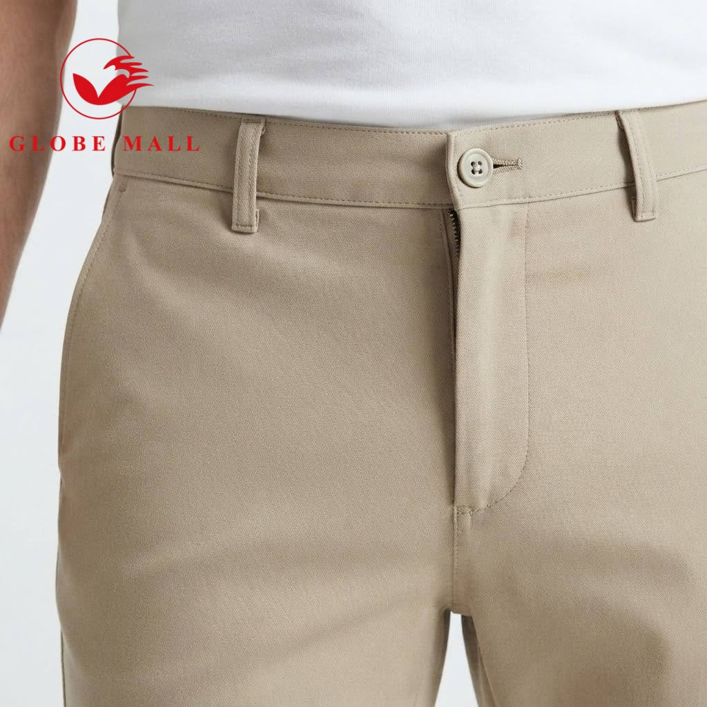 Men’s Slim-Fit Khaki Chino Slacks