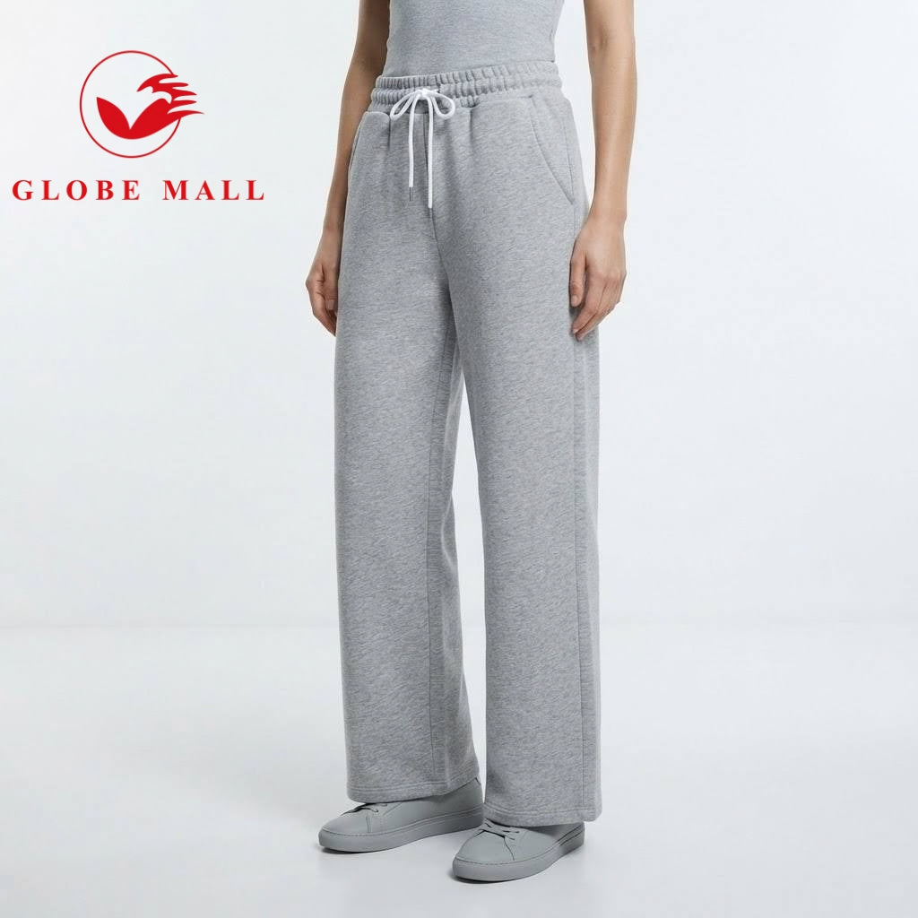 Women’s High-Waisted Wide-Leg Drawstring Sport Pants