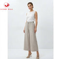 Women’s High-Waisted Wide-Leg Linen Palazzo Pants