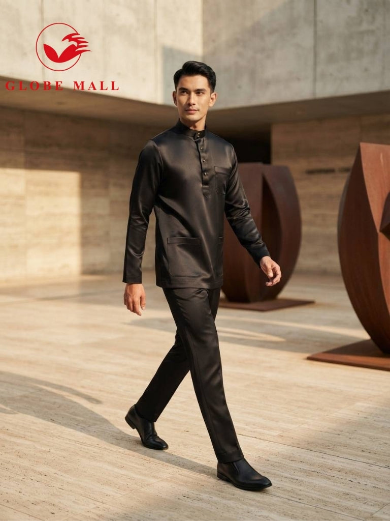 Aryan Premium Slim-Fit Baju Melayu Set