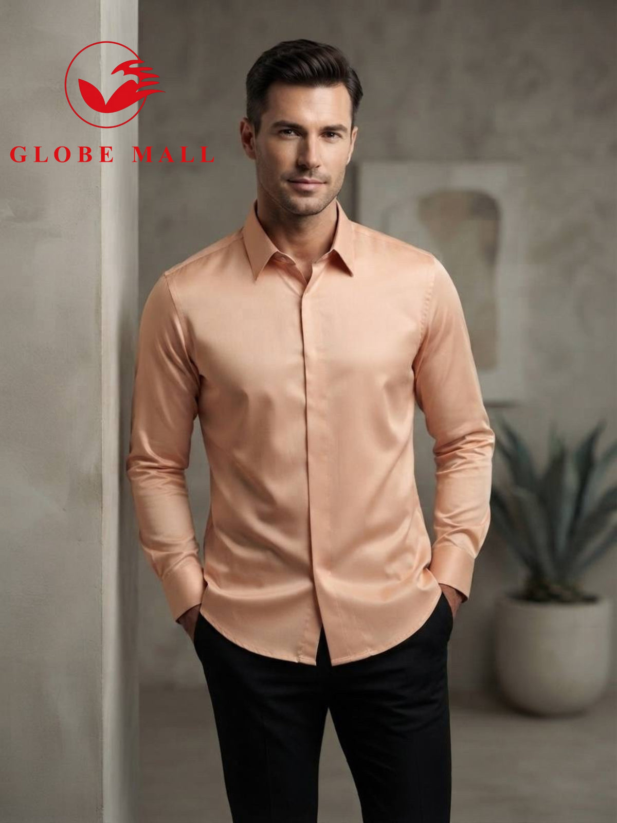 Men's Long Sleeve Button-Down Oxford Shirt