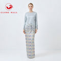Ladies Floral Printed Baju Kurung Pahang Set