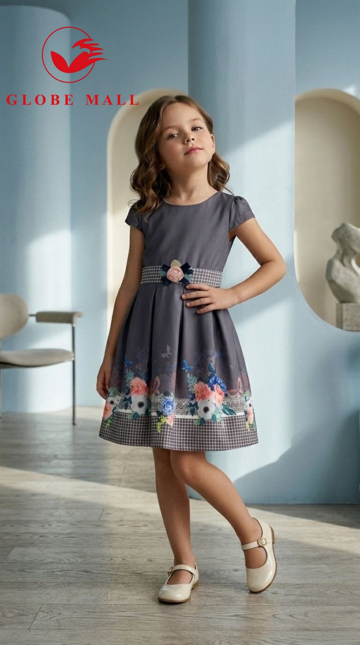 Sweet Butterfly Floral Day Dress