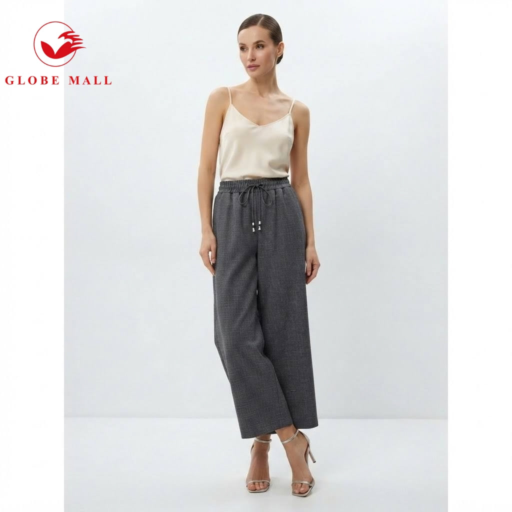Women’s High-Waisted Wide-Leg Linen Palazzo Pants