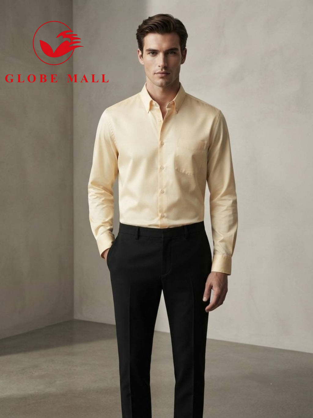 Men's Long Sleeve Button-Down Oxford Shirt