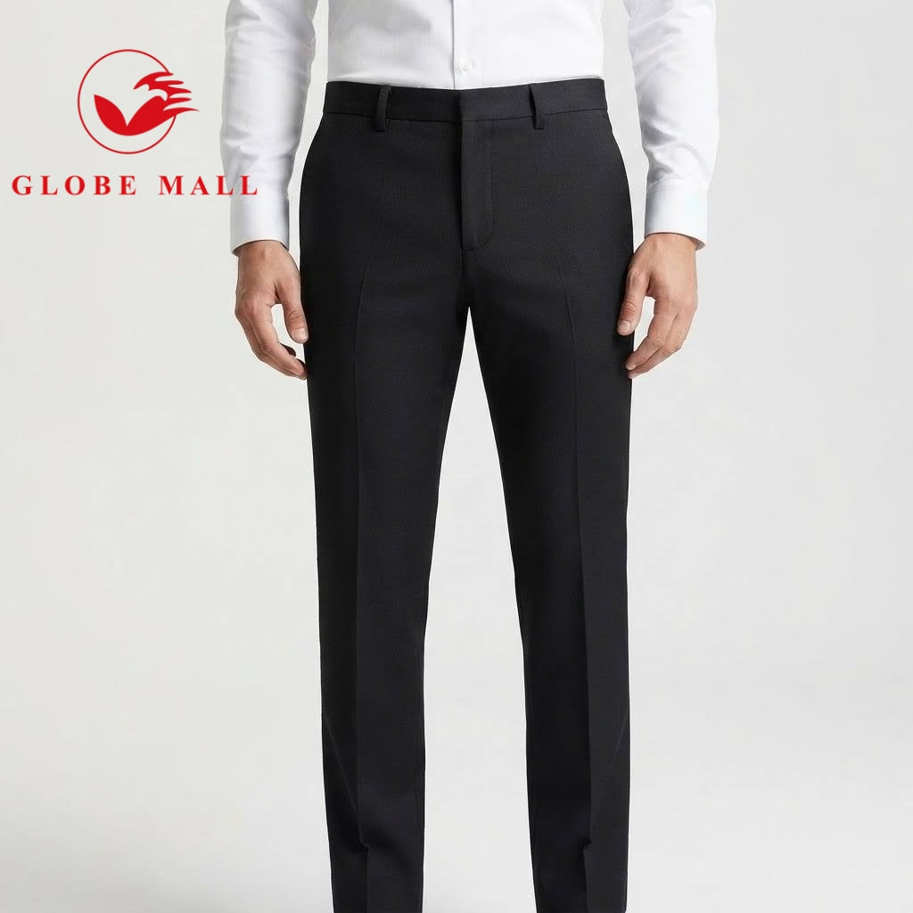 Men’s Slim Fit Formal Slacks Pants (Black)