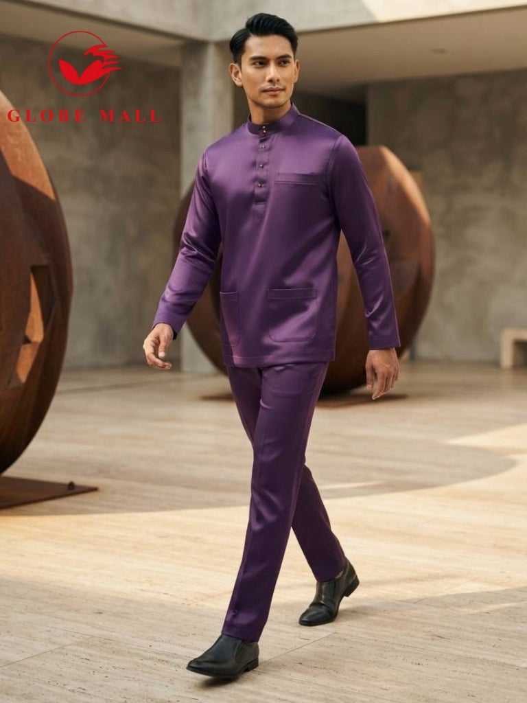 Aryan Premium Slim-Fit Baju Melayu Set