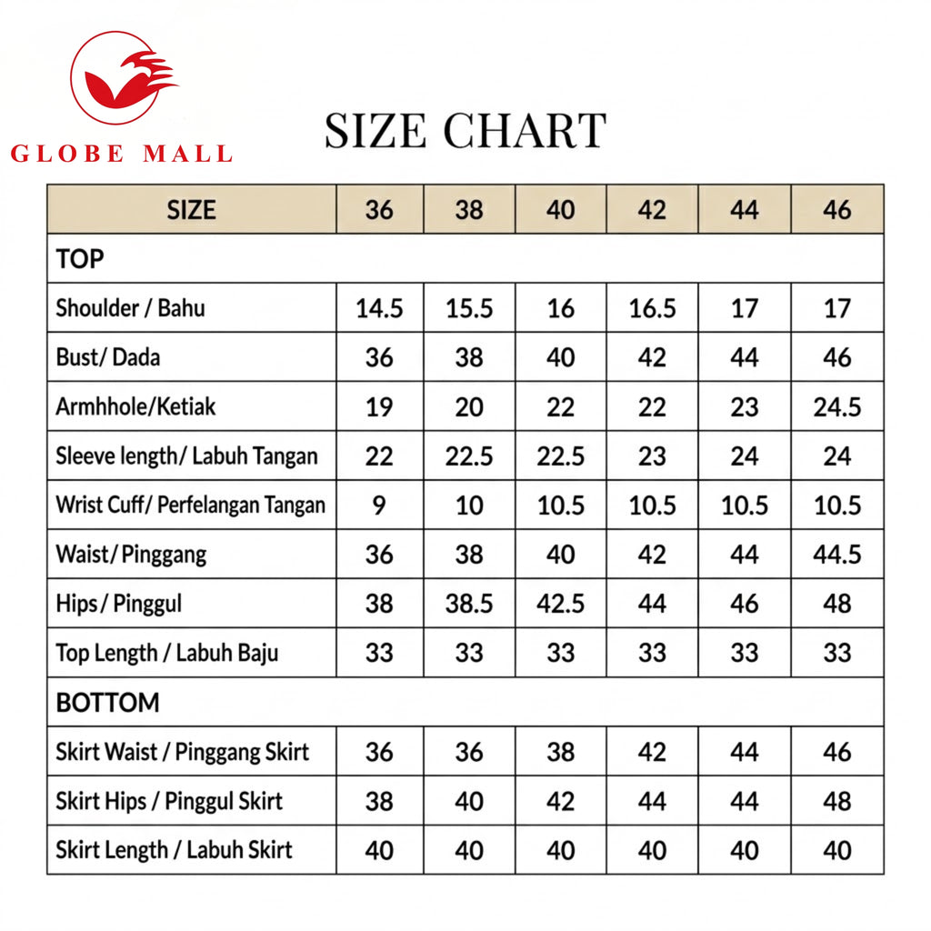 Ladies Floral Printed Baju Kurung Pahang Set