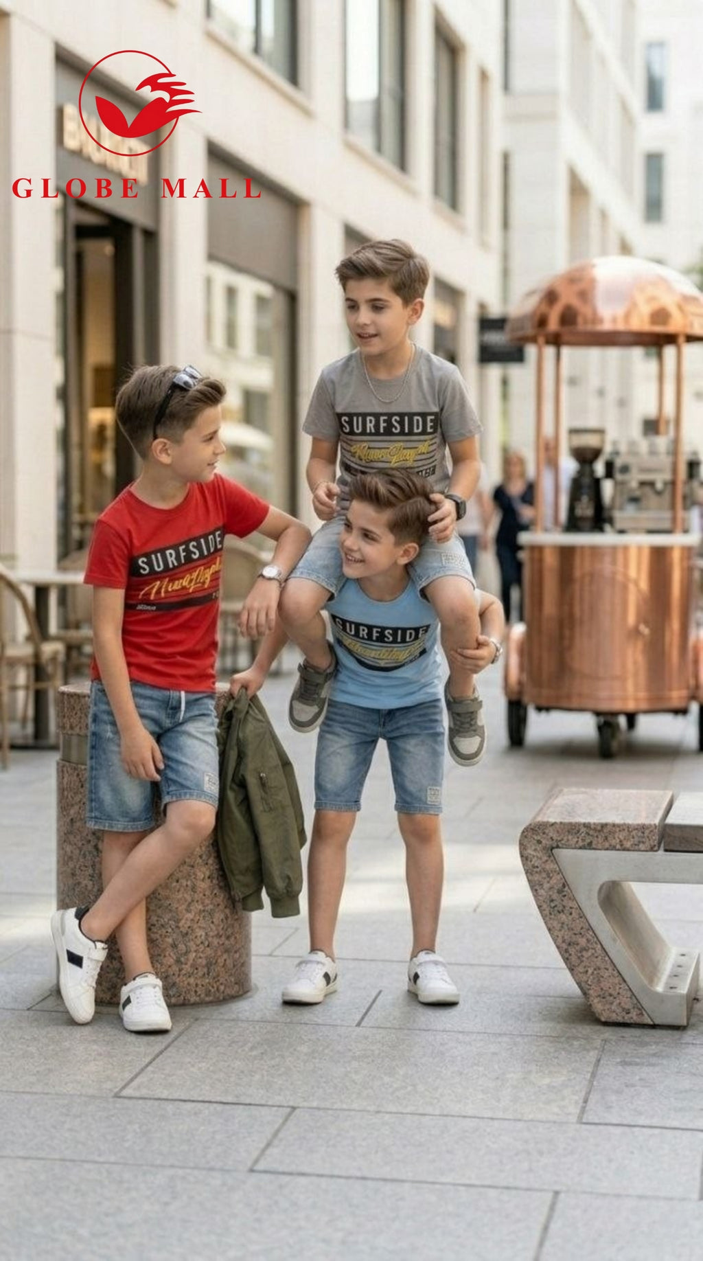 Surfside Boulevard Tee & Denim Shorts Set