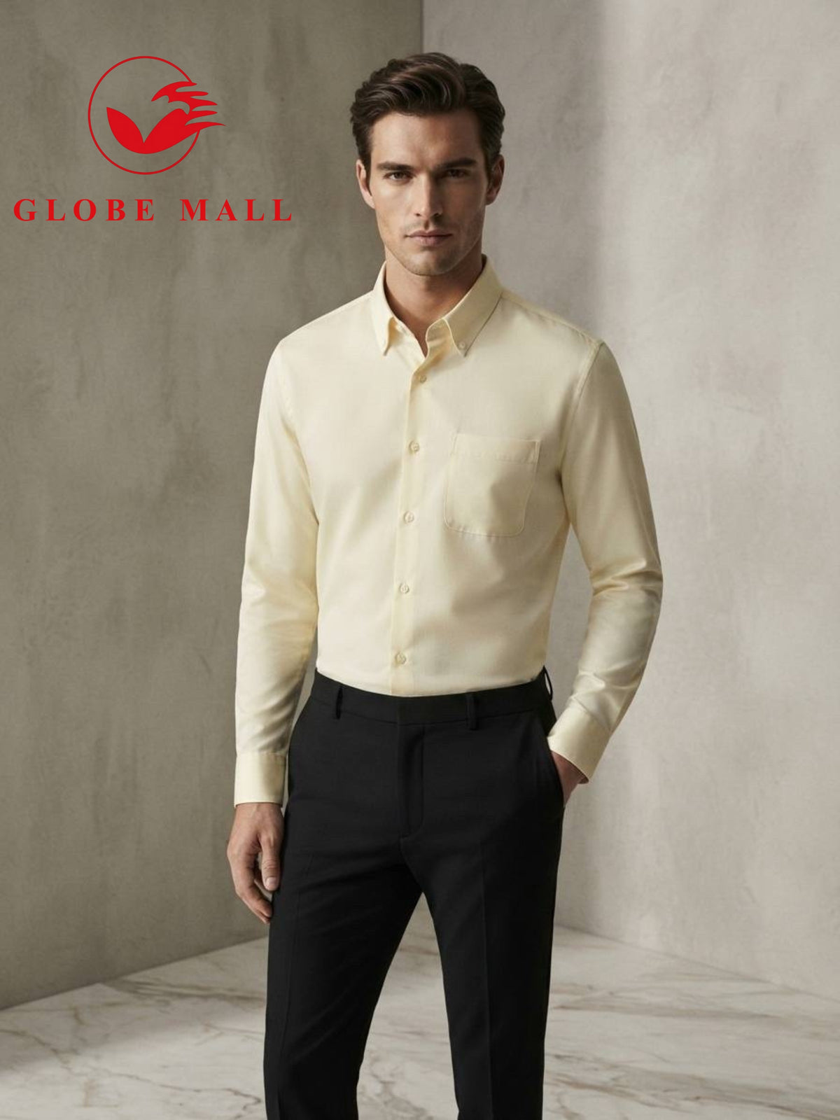 Men's Long Sleeve Button-Down Oxford Shirt