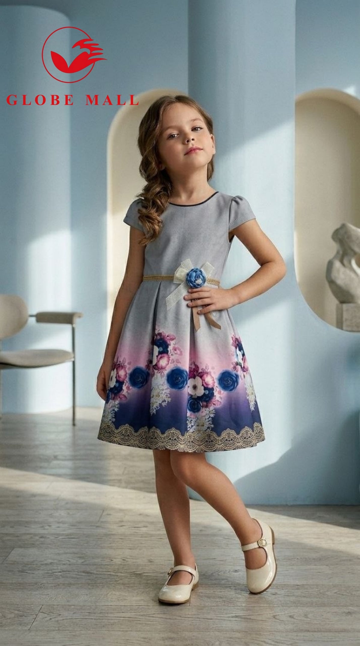 Sweet Butterfly Floral Day Dress