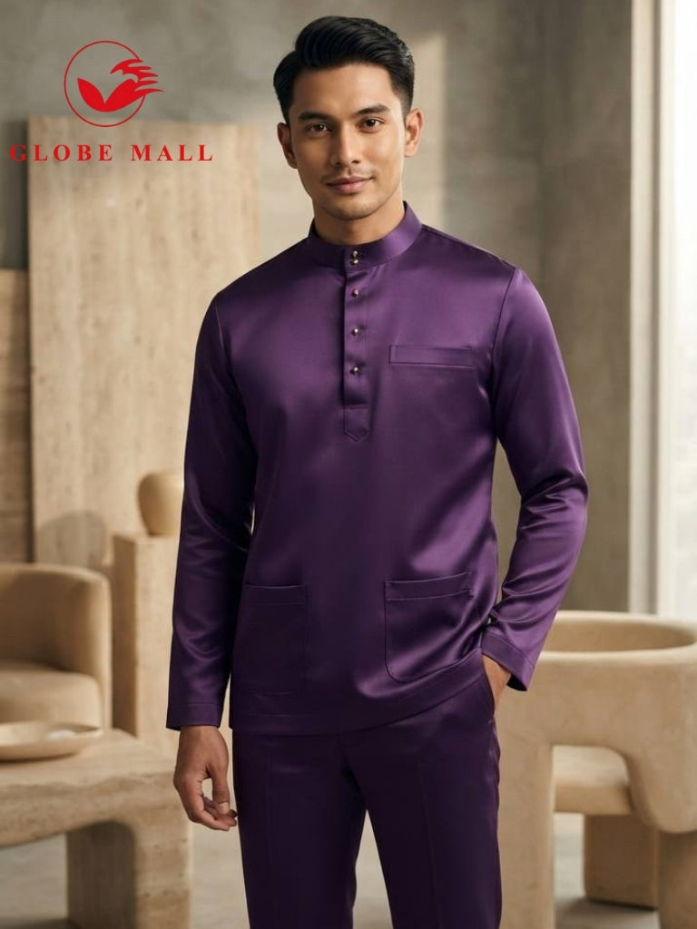 Aryan Premium Slim-Fit Baju Melayu Set