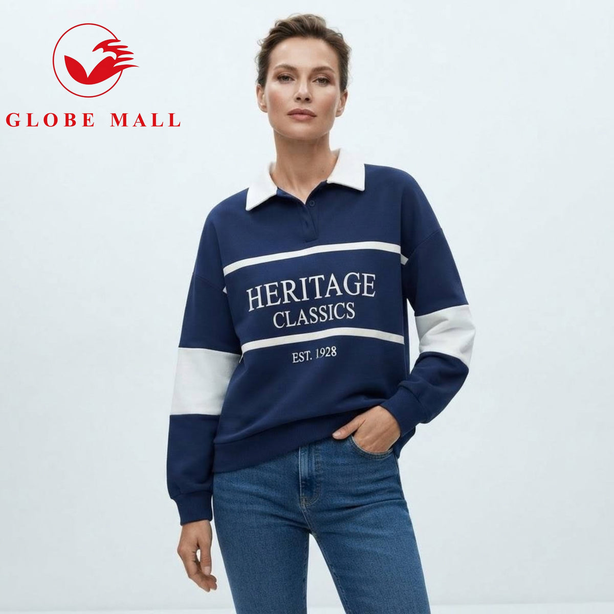 Women’s "Heritage Classics" Collared Rugby Sweater Pullover