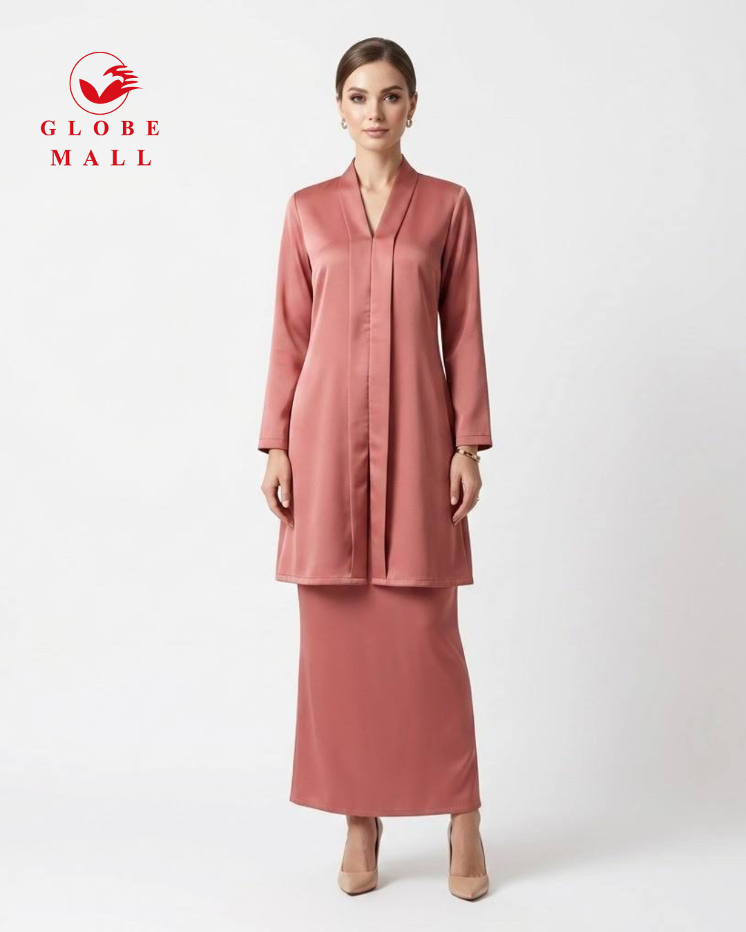 Plain Satin Modern Kebaya Set