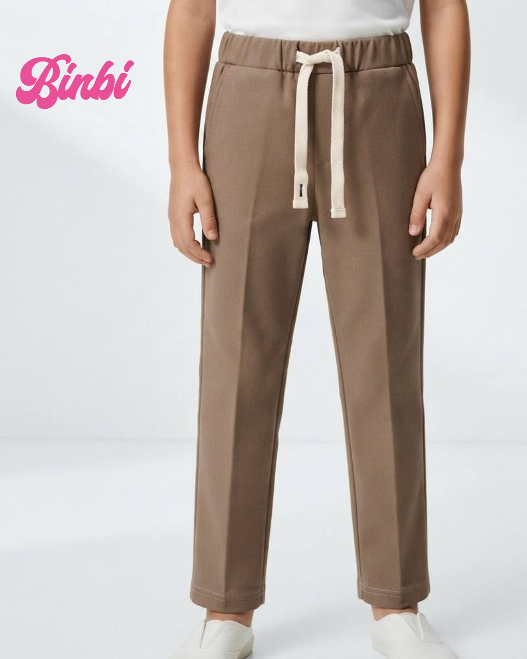 Kids' Drawstring Elastic Waist Flared Long Pants