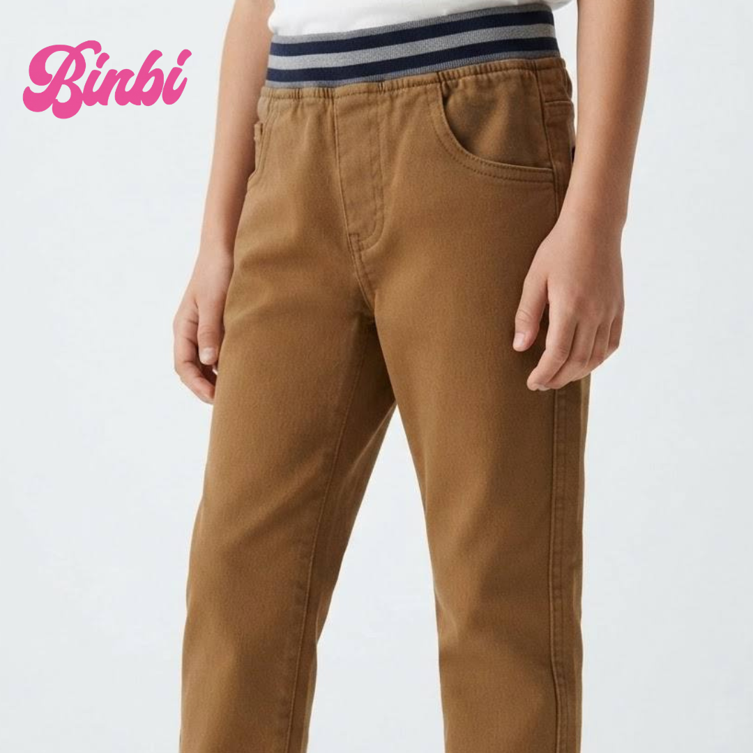 Kids' Elastic Waist Long Pants