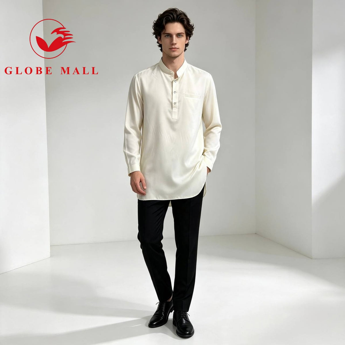 Men’s Classic Minimalist Long Sleeve Kurta
