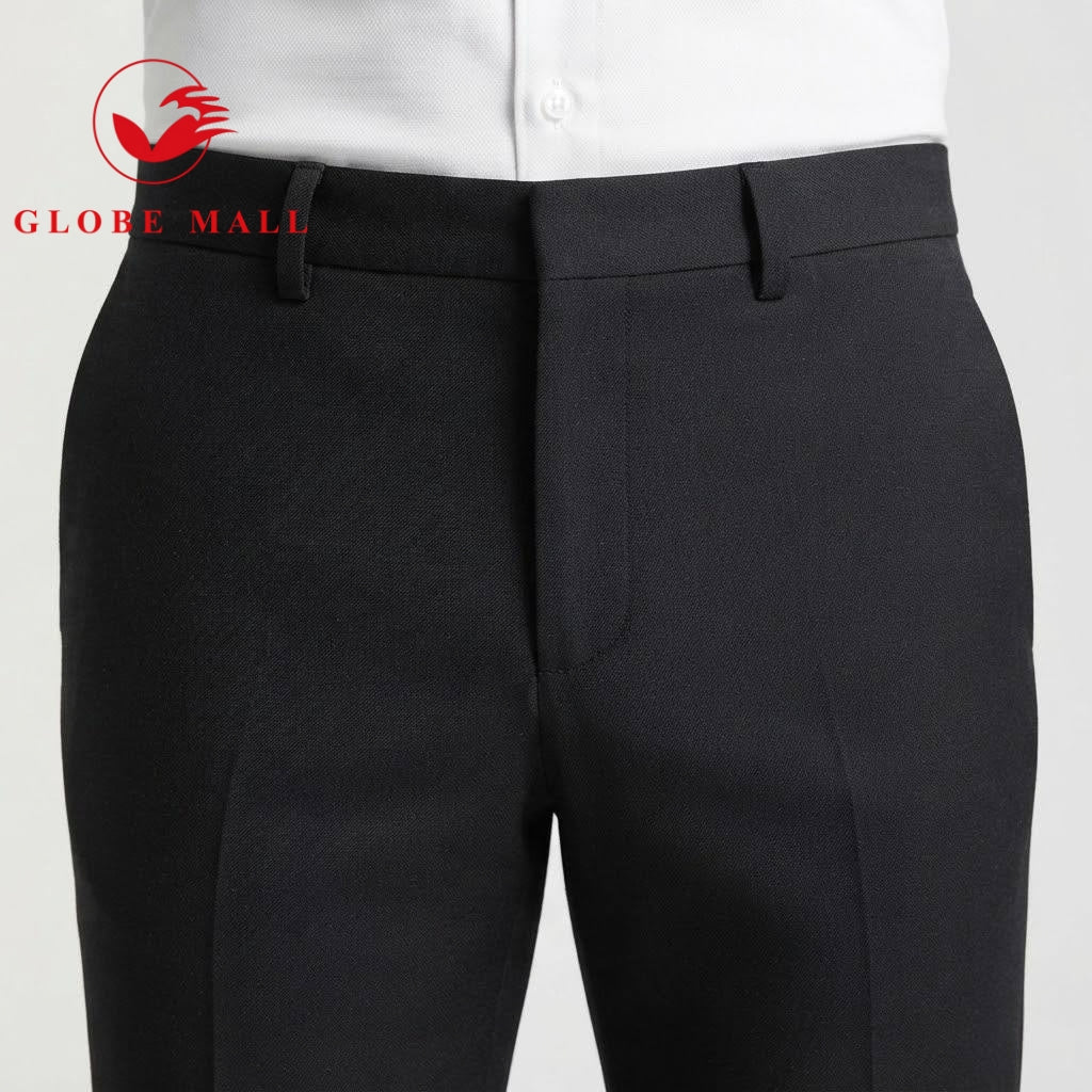 Men’s Slim Fit Formal Slacks Pants (Black)