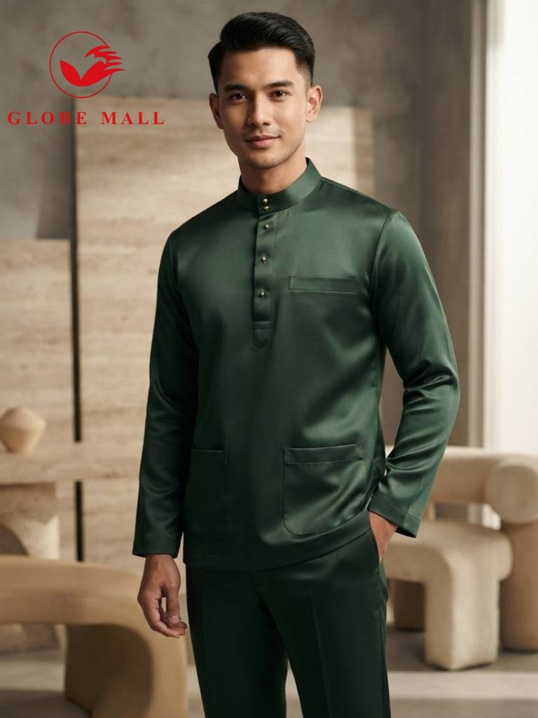 Aryan Premium Slim-Fit Baju Melayu Set