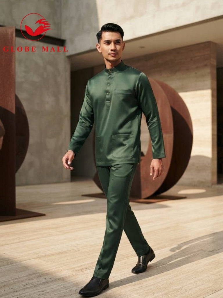 Aryan Premium Slim-Fit Baju Melayu Set