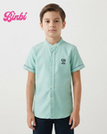 Boys' Short Sleeve Mandarin Collar Shirt
