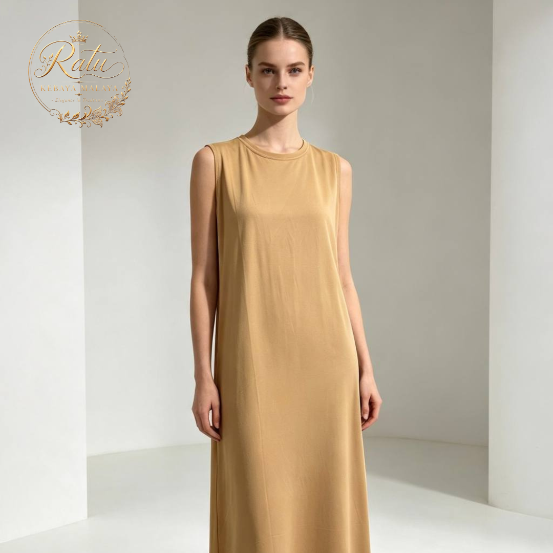 Women's Plain Sleeveless Long Nightdress