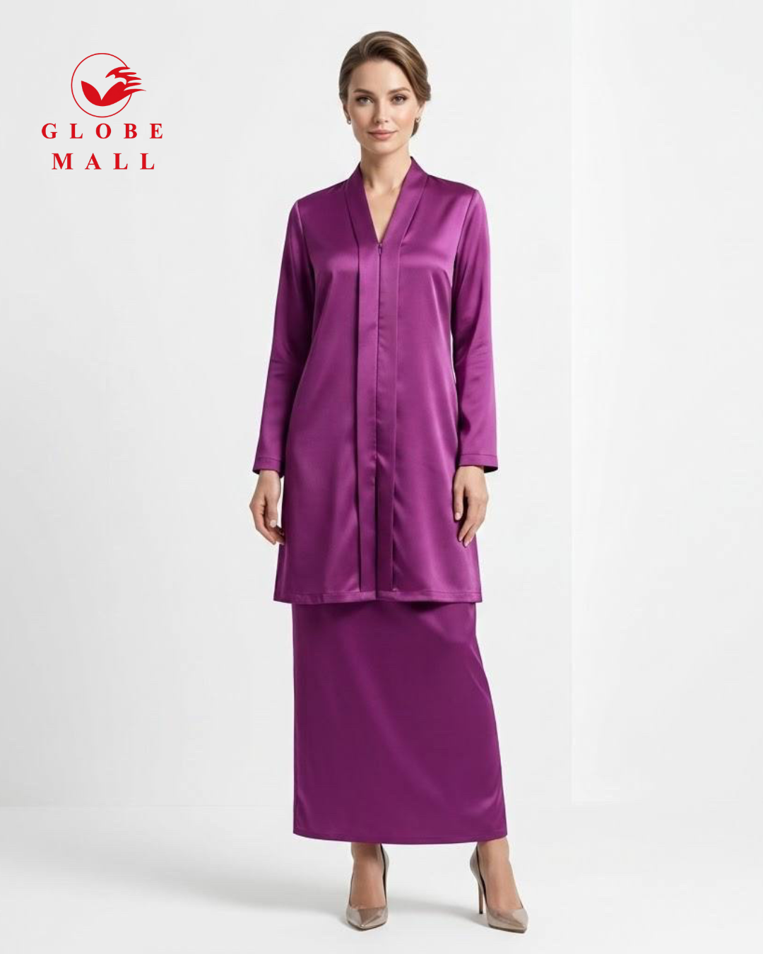 Plain Satin Modern Kebaya Set