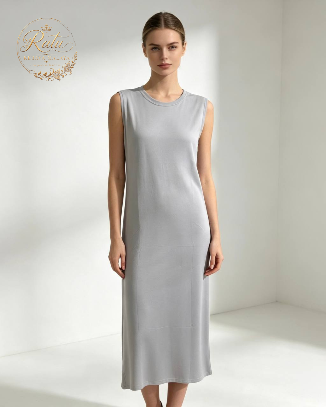 Women's Plain Sleeveless Long Nightdress