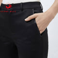 Women’s High-Waisted Slim-Fit Satin-Trimmed Office Trousers