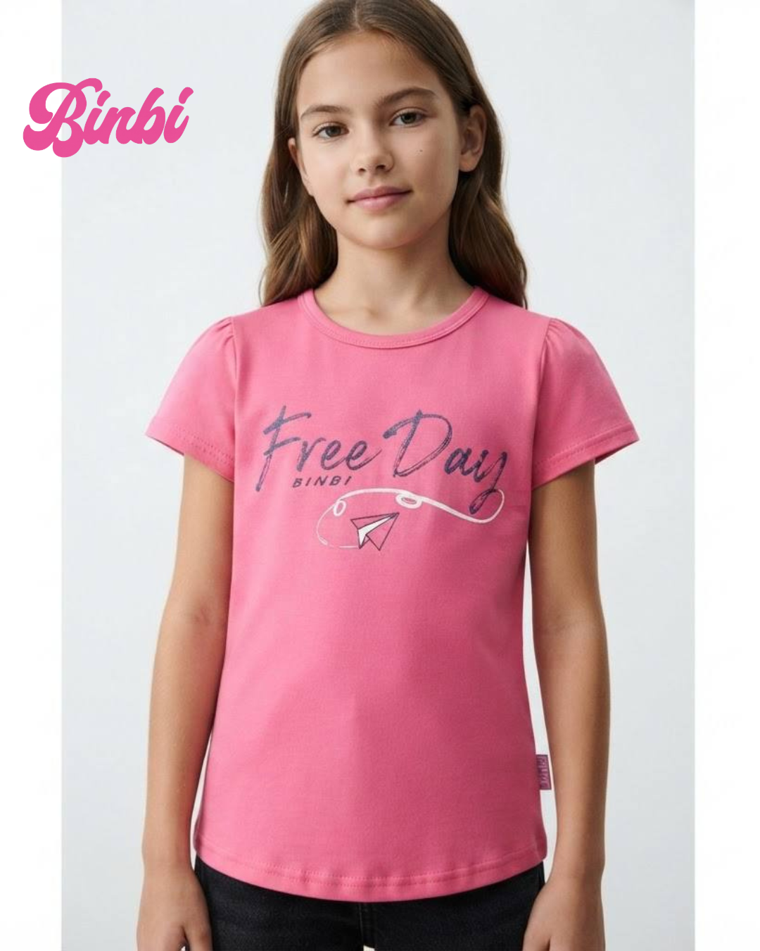 Girls' Short Sleeve Graphic T-Shirt Free Day