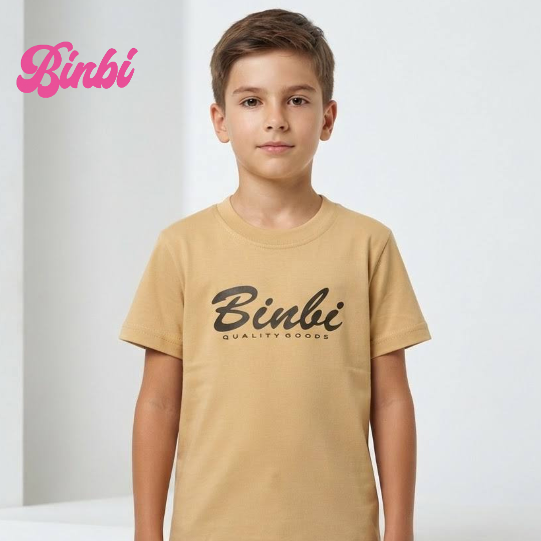 Boys' Short Sleeve Graphic T-Shirt Binbi Quality Goods