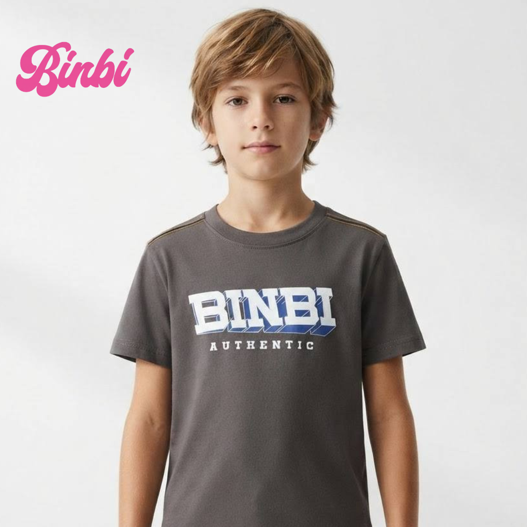 Boys' Short Sleeve Graphic T-Shirt BINBI Authentic