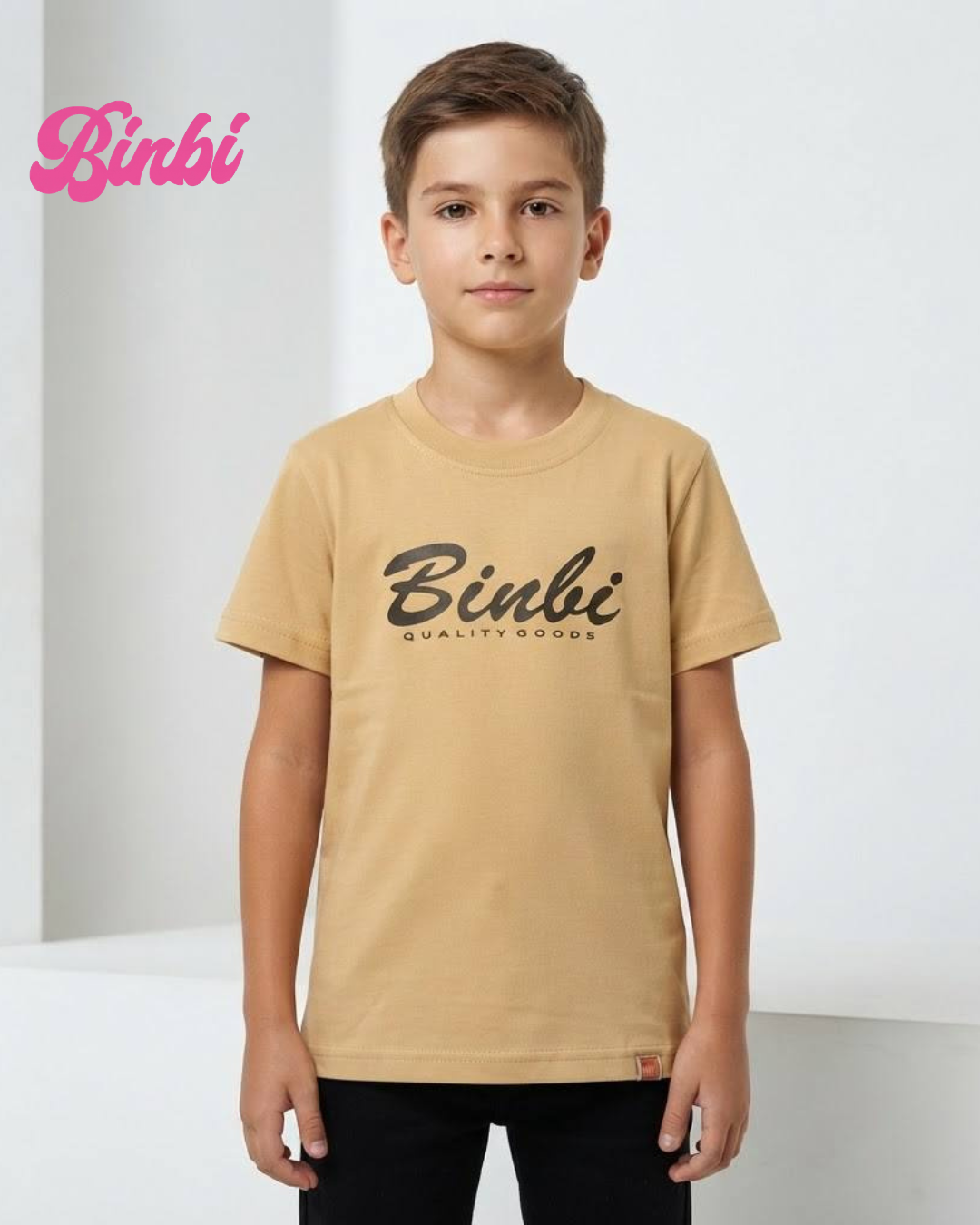Boys' Short Sleeve Graphic T-Shirt Binbi Quality Goods