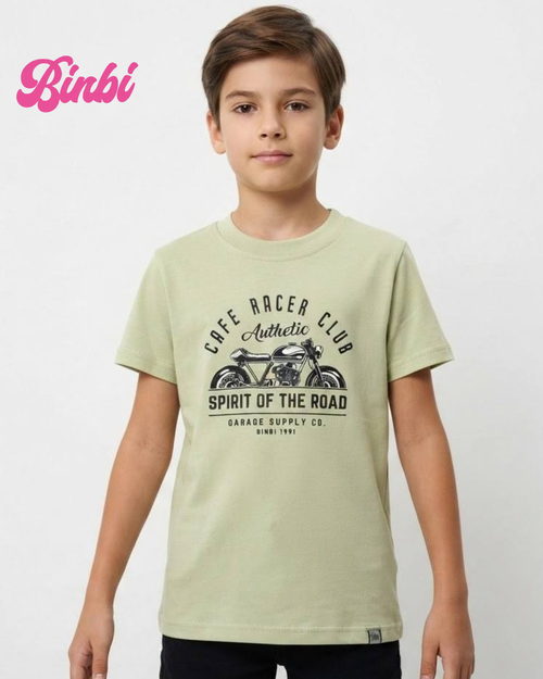 Boys' Short Sleeve Motorcycle Graphic T-Shirt