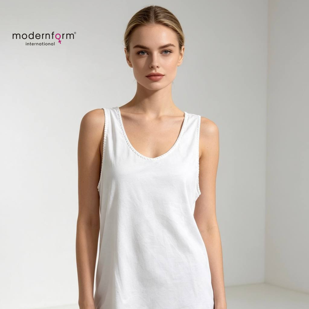 Women's Scoop Neck Sleeveless Tank Top Innerwear with Lace Trim